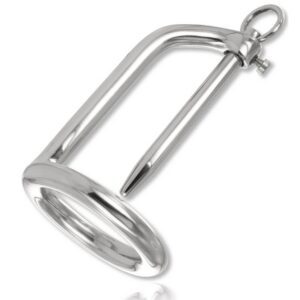Anneau métallique avec bouchon urétral pour sensations BDSM intenses