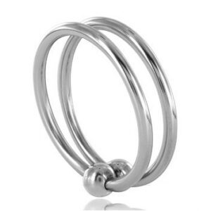 Double cockring en acier pour érections intenses et durables