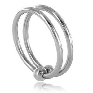 Double cockring en acier pour érection renforcée et plaisir prolongé