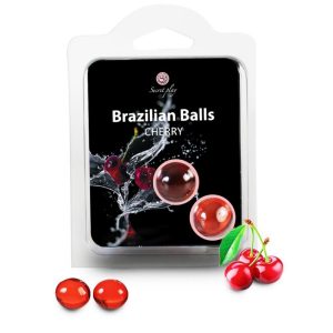 Boules d'huile de massage à la cerise pour préliminaires sensuels