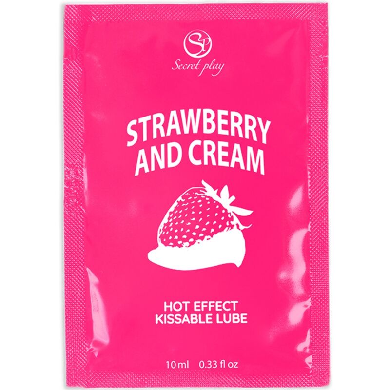Lubrifiant gourmand fraise à la crème 2 en 1 pour massage et plaisir