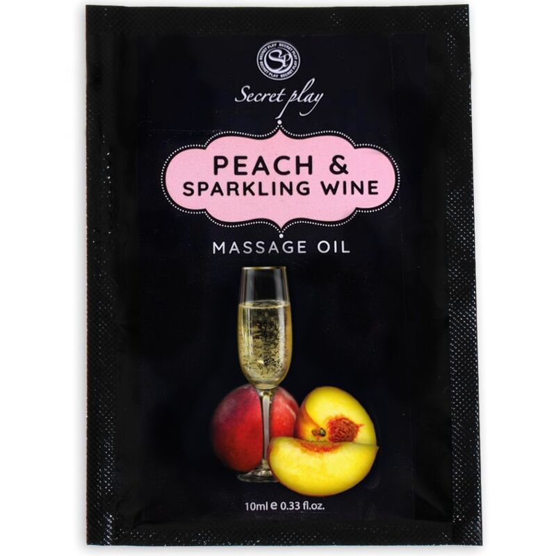 Huile de massage pêche pétillant à la truffe - éveil des sens et sensualité
