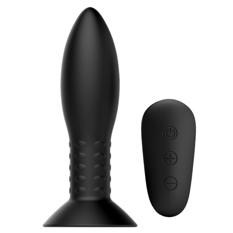 Plug anal vibrant avec billes rotatives et télécommande