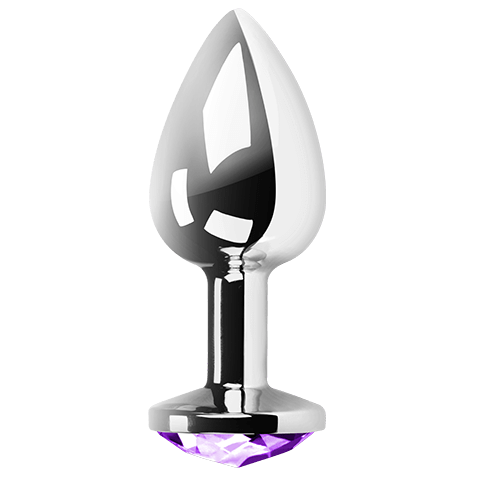 Plug anal en métal violet – Plaisir intense et raffiné
