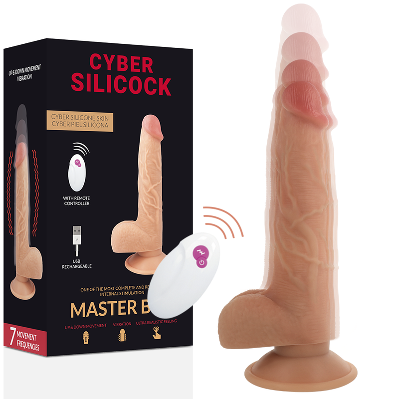 Dildo réaliste en silicone avec télécommande et ventouse