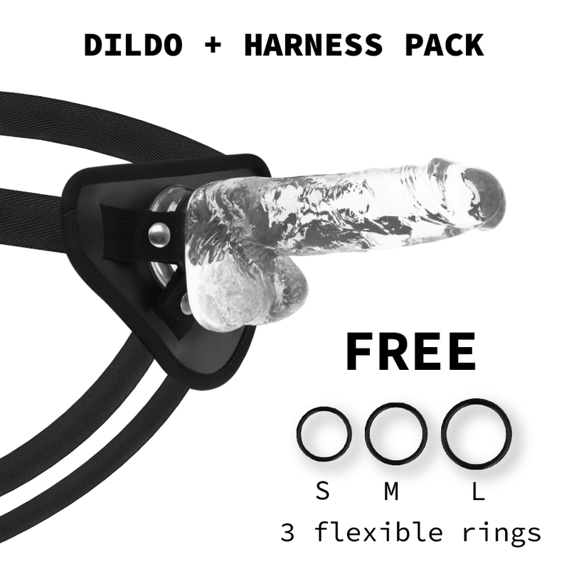 Pack gode et harnais X Ray Clear – Plaisir transparent et sensations réalistes