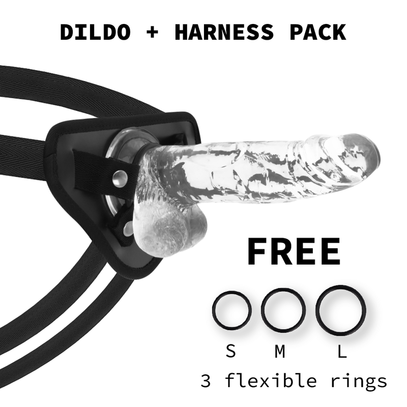 Pack Harnais + Gode X Ray Clear : Réalise Tes Fantasmes Avec Élégance
