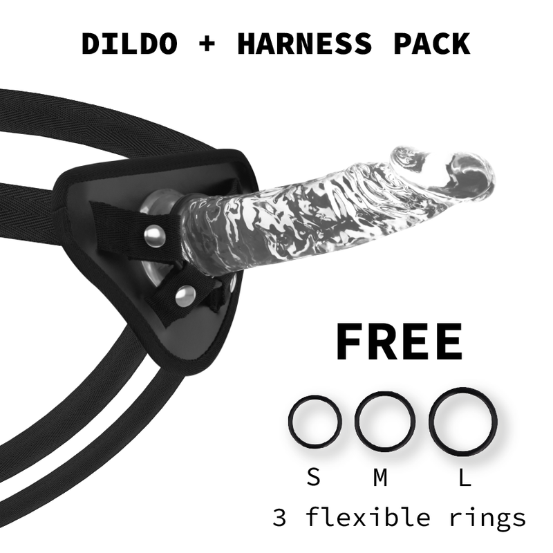 Pack Harnais + Gode XRAY Transparent : Fusion parfaite de plaisir et confort
